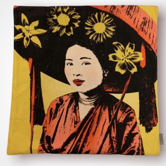 Cushion cover printed Vietnamese ethnic woman-Miss Anh